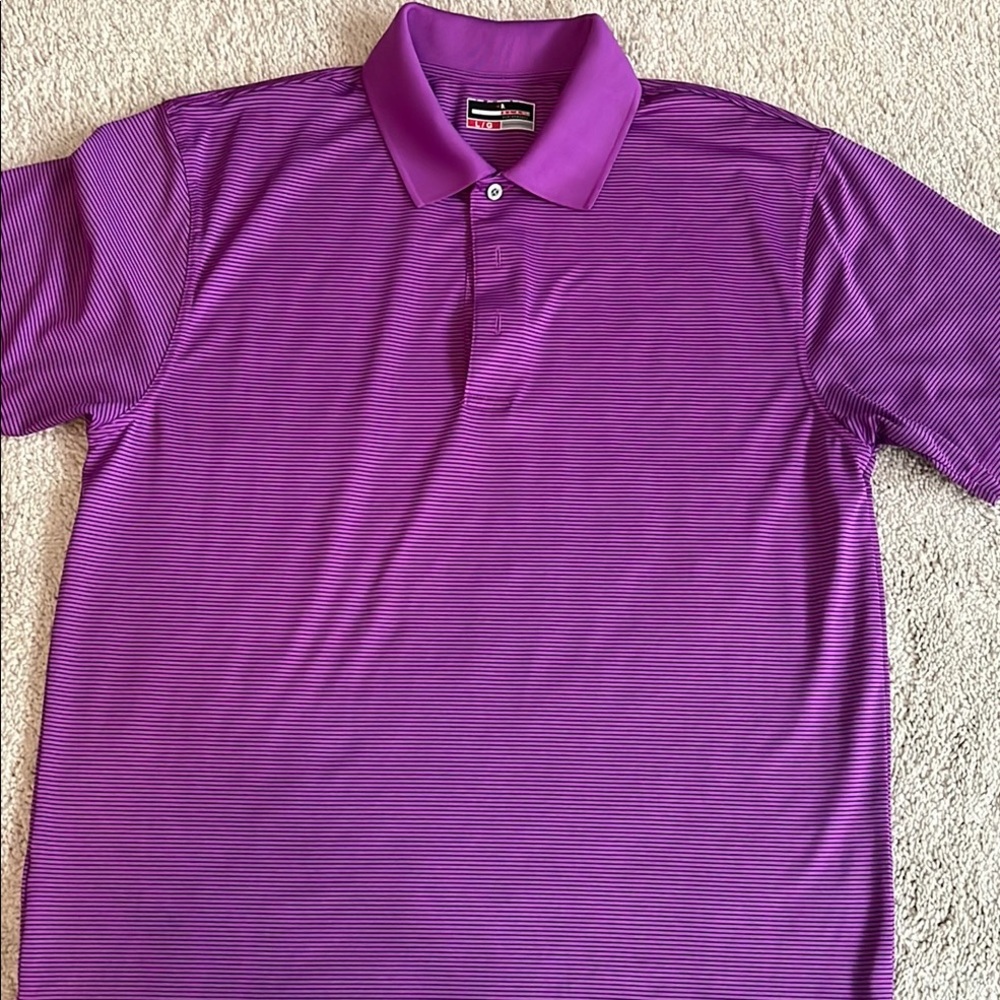 Grand Slam Purple  Striped Men's Polo Shirt